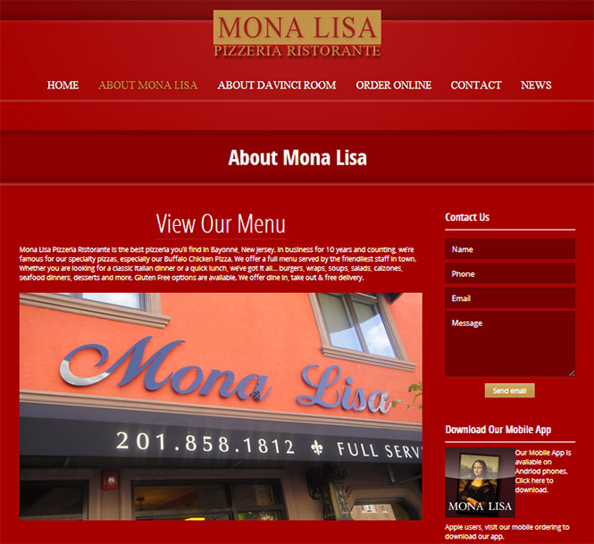 Mona Lisa About Page